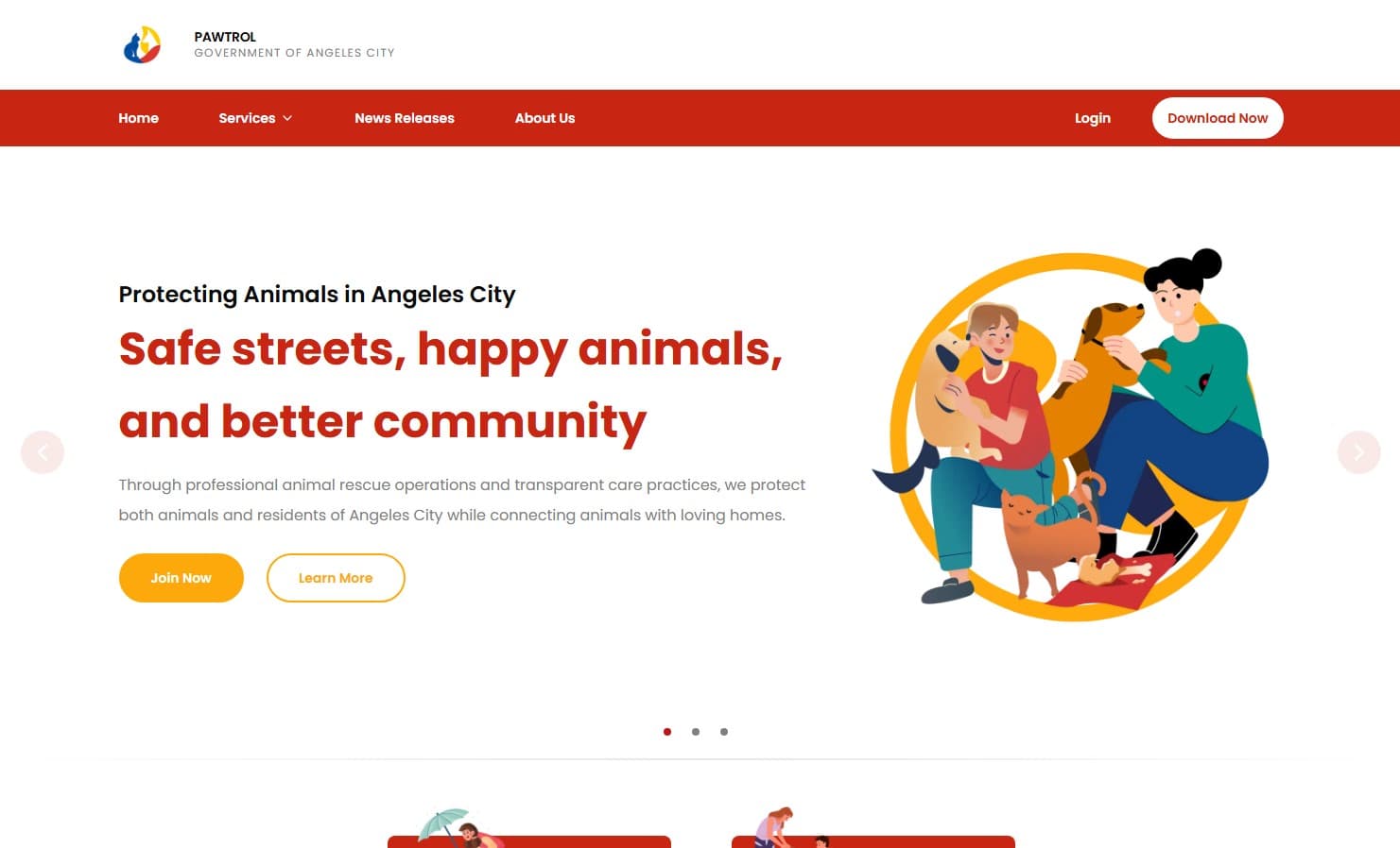 PAWTROL website landing page